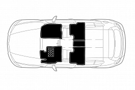 Коврики салона EVA, AutoFlex, Standard, для Volkswagen Touareg III 2018-, цвет черный